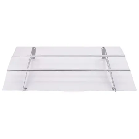  Baldachin ușă argintiu și transparent 150x90 cm PET