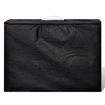  Masă masaj pliabilă, 3 zone, alb crem, cadru aluminiu