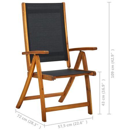  Set mobilier de exterior, 7 piese, lemn masiv de acacia