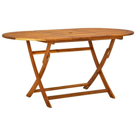  Set mobilier de exterior, 7 piese, lemn masiv de acacia