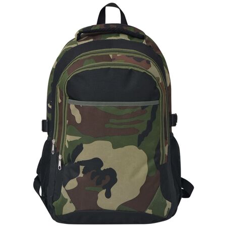  Rucsac pentru școală 40 L, negru și camuflaj