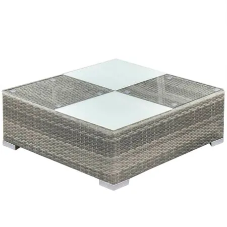  Set mobilier de grădină cu perne, 6 piese, gri, poliratan
