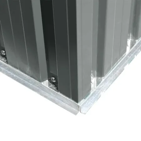  Șopron metalic de grădină, 204 x 132 x 186 cm, gri