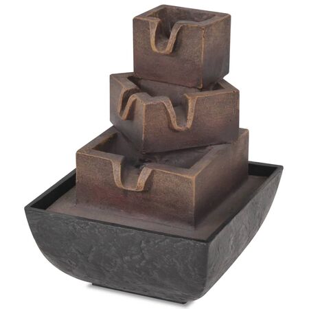  Fântână de interior cu iluminare LED, polirășină