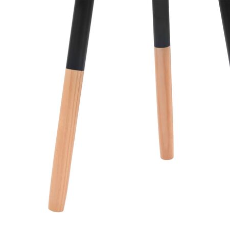  Set masă laterală 2 piese, lemn masiv de pin, negru