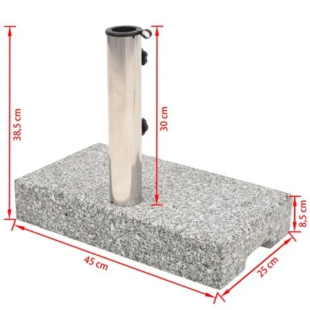  Suport umbrelă de soare Granit Dreptunghiular 25 kg