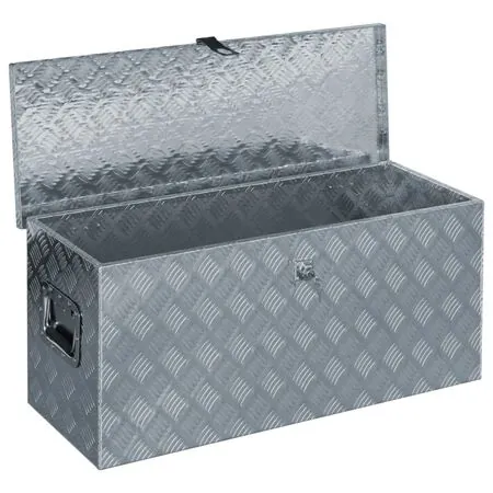  Cutie din aluminiu, 90,5 x 35 x 40 cm, argintiu
