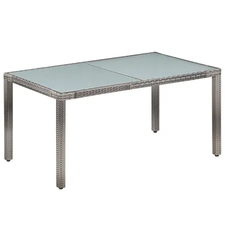  Set mobilier de exterior cu perne, 7 piese, gri, poliratan 