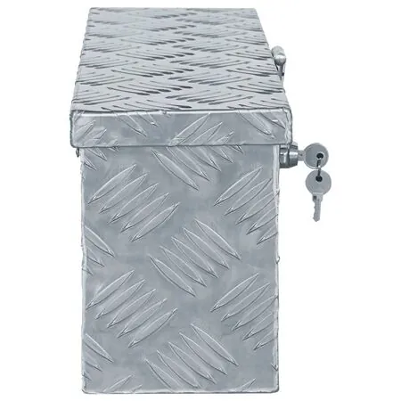  Cutie din aluminiu, 48,5 x 14 x 20 cm, argintiu