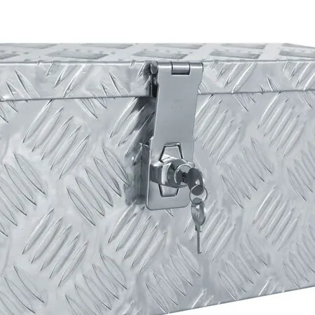  Cutie din aluminiu, 48,5 x 14 x 20 cm, argintiu