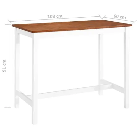  Set mobilier tip bar, masă și scaune, 3 piese, lemn masiv