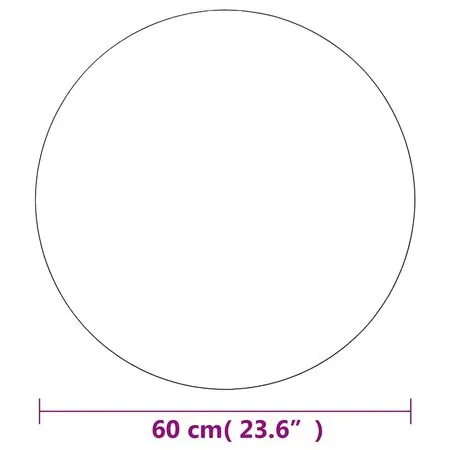  Oglindă de perete, 60 cm, sticlă, rotundă