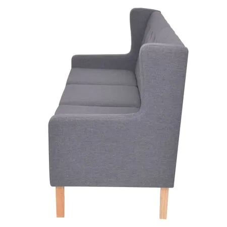  Canapea cu 3 locuri, material textil, gri