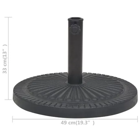 Suport umbrelă de soare, rășină, rotund, negru, 14 kg