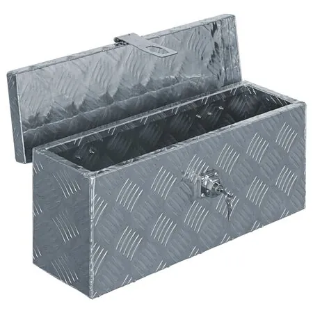  Cutie din aluminiu, 48,5 x 14 x 20 cm, argintiu