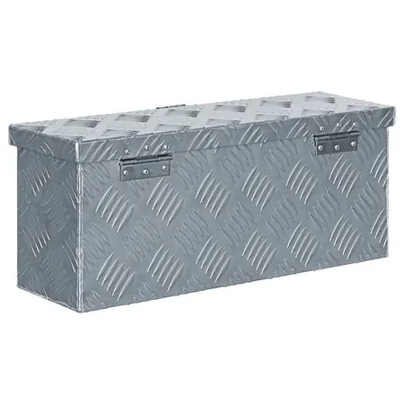  Cutie din aluminiu, 48,5 x 14 x 20 cm, argintiu