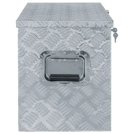  Cutie din aluminiu, 90,5 x 35 x 40 cm, argintiu