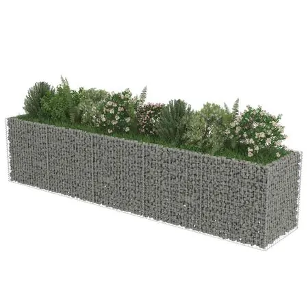  Strat înălțat gabion, 450 x 90 x 100 cm, oțel galvanizat