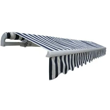  Copertină pliabilă motorizată, 400 cm, albastru/alb