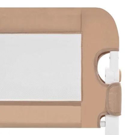  Balustradă protecție pat copii, gri taupe, 150x42 cm, poliester