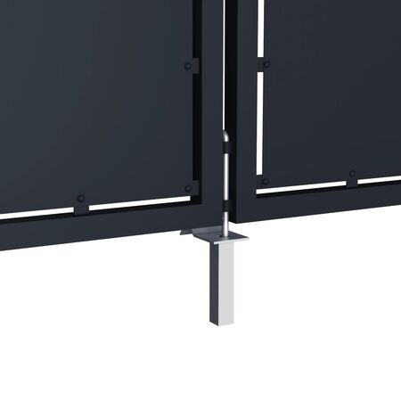  Poartă de grădină, antracit, 350 x 125 cm, oțel