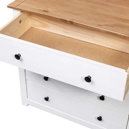  Dulap lateral, alb, 80 x 40 x 73 cm, gama pin de Panama