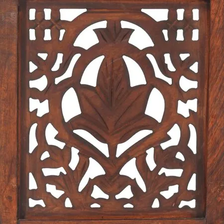  Paravan cameră sculptat manual 5 panouri maro 200x165 cm mango