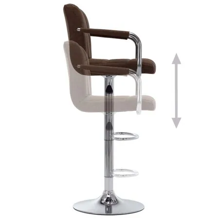  Scaun de bar, maro, material textil
