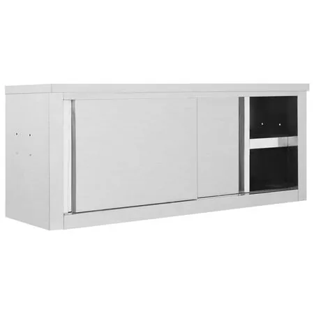  Dulap bucătărie cu uși glisante, 120x40x50 cm, oțel inoxidabil