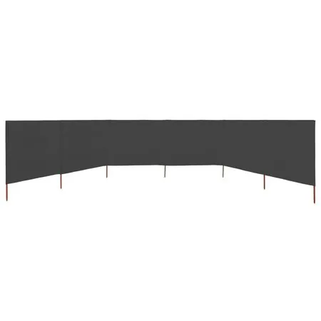  Paravan anti-vânt cu 6 panouri, antracit, 800 x 160 cm, textil