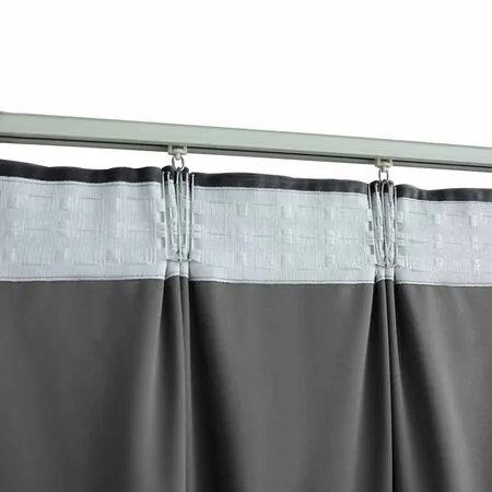  Draperii opace cu cârlige, 2 buc., antracit, 140x245cm, catifea