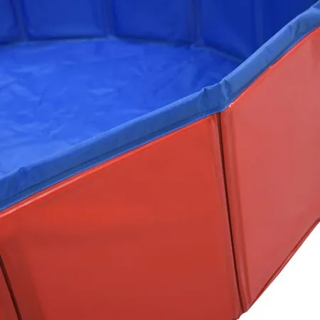  Piscină pentru câini pliabilă, roșu, 120 x 30 cm, PVC