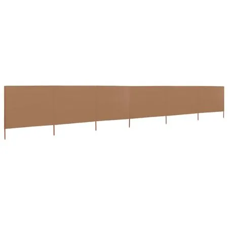  Paravan anti-vânt cu 6 panouri gri taupe 800x120 cm textil