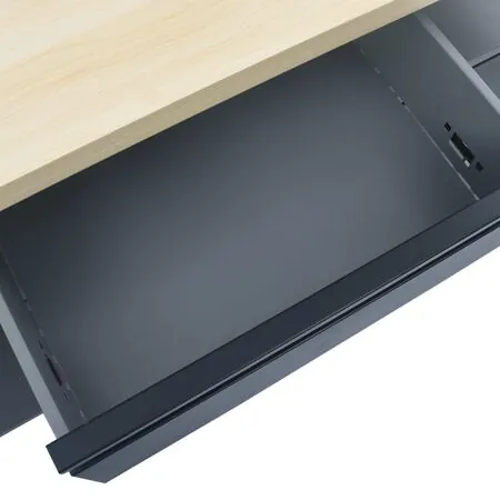  Banc de lucru, negru, 120 x 60 x 85 cm, oțel