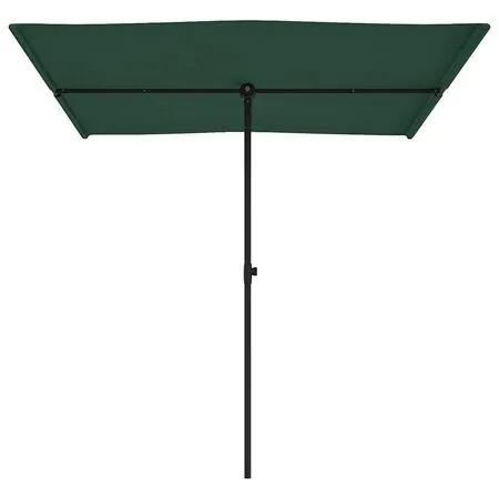  Umbrelă de soare de grădină, stâlp aluminiu, verde, 2x1,5 cm