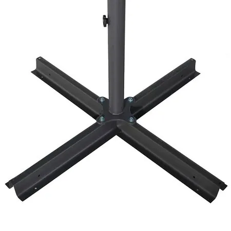  Umbrelă de soare de grădină, stâlp aluminiu, negru, 600 cm