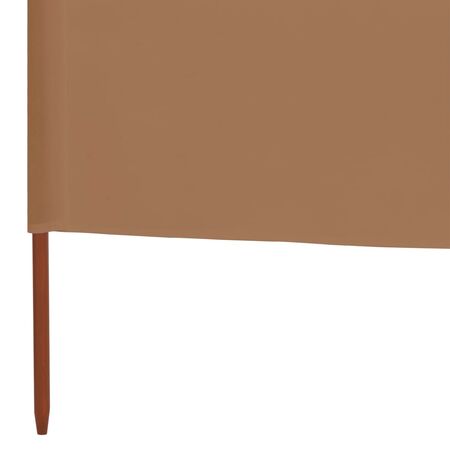  Paravan anti-vânt cu 6 panouri gri taupe 800x120 cm textil
