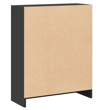  Bibliotecă, negru, 60x24x76 cm, lemn compozit
