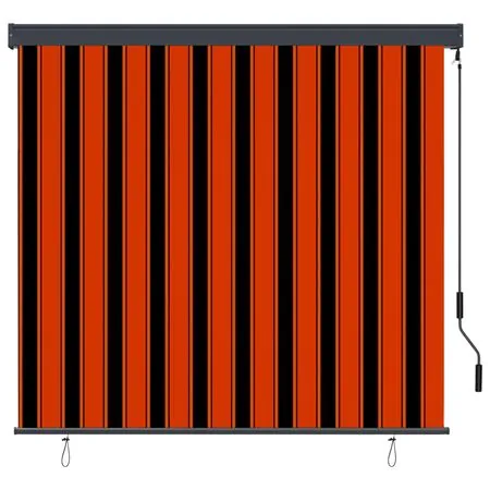  Jaluzea tip rulou de exterior, portocaliu și maro, 160 x 250 cm