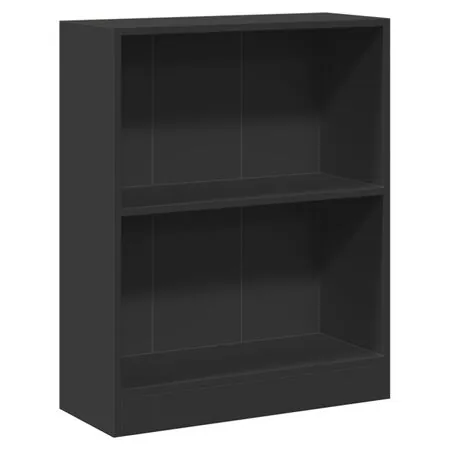  Bibliotecă, negru, 60x24x76 cm, lemn compozit