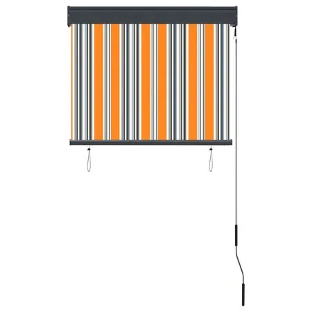  Jaluzea tip rulou de exterior, galben și albastru, 80 x 250 cm