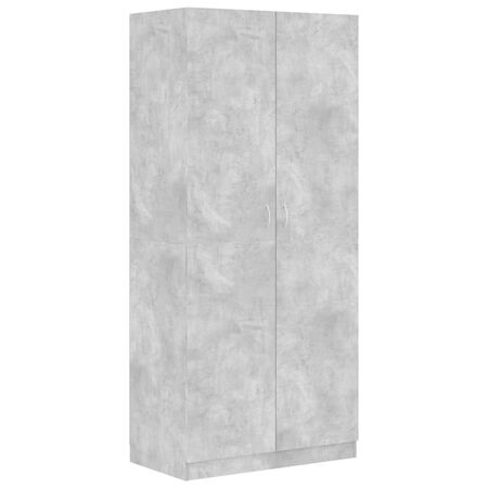  Șifonier, gri beton, 90x52x200 cm, lemn prelucrat