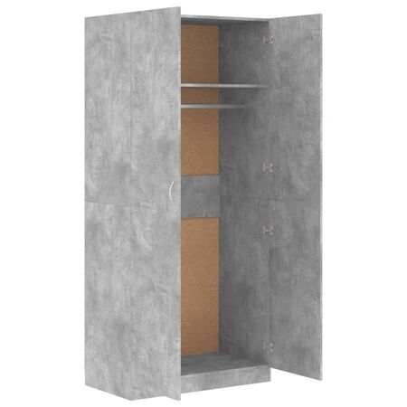  Șifonier, gri beton, 90x52x200 cm, lemn prelucrat
