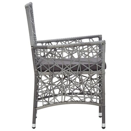  Set mobilier de exterior, 7 piese, gri, poliratan