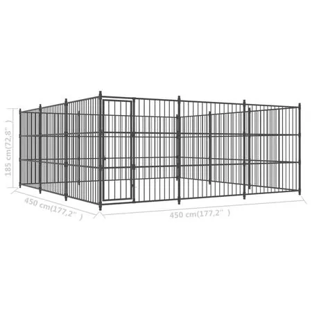  Padoc de exterior pentru câini, 450x450x185 cm
