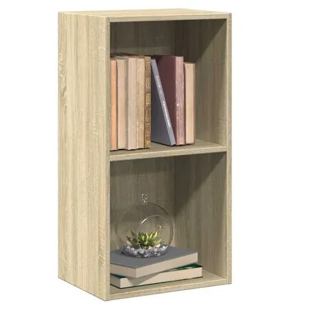  Bibliotecă 2 rafturi stejar sonoma 40x30x76,5 cm lemn prelucrat