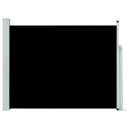  Copertină laterală retractabilă de terasă, negru, 140x500 cm