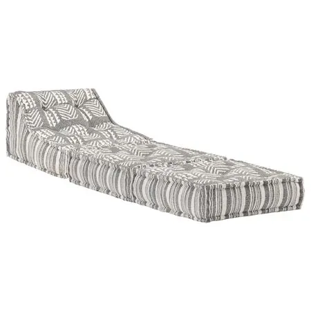  Fotoliu puf modular, gri cu dungi, material textil