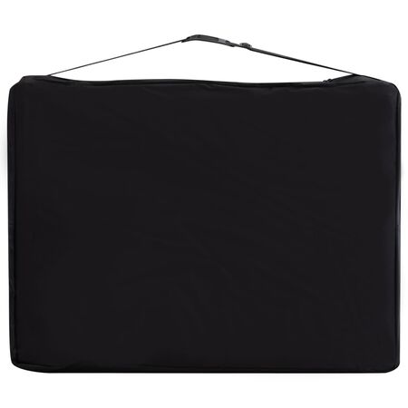  Masă pliabilă de masaj, 4 zone, negru și roz, aluminiu