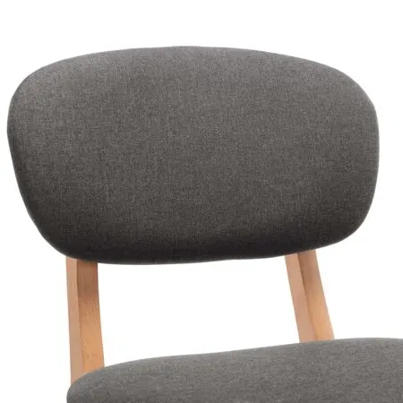  Scaune de bar, 2 buc., gri închis, material textil